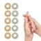 IMPRESA Spiky Sensory Acupressure Fidget Rings - 10-Pack, 1 in Dia, Silver & Gold - Stress Relief Fidget Ring - Tactile Stimulation with Spiky Sensory Band - Compact Stress Relief Toy